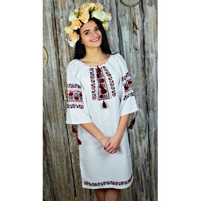 Embroidered dress "Roses"